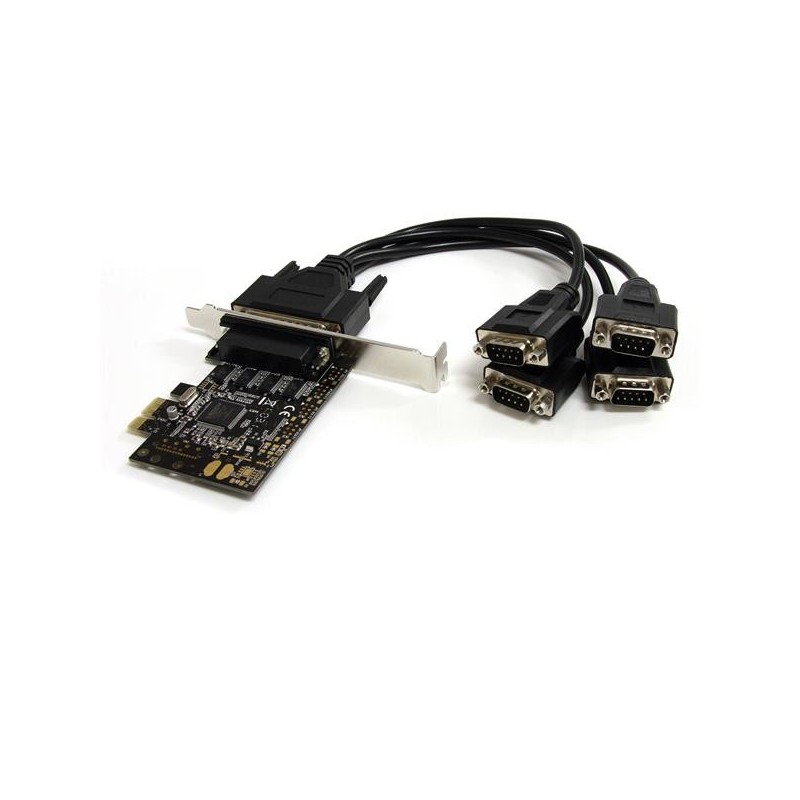 4 Port Seriell RS-232 PCI Express Schnittstellenkarte - PCIe Karte mit Octopu...